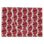 かわいい腎臓 - 人体生物学 ラージペーパーバッグ (裏面)