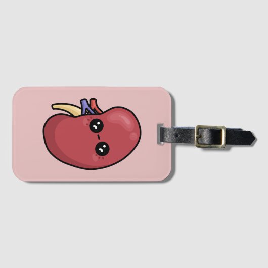 かわいい腎臓 – 人間生物学 ラゲッジタグ (正面横)