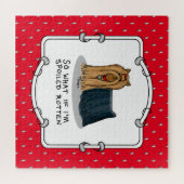 かわいい腐ったヨークシャーテリア(ヨークシャーテリア) ジグソーパズル (横)