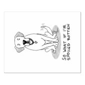 かわいい腐った黄色いラブラドールレトリバードッグ ラバースタンプ (インプリント)