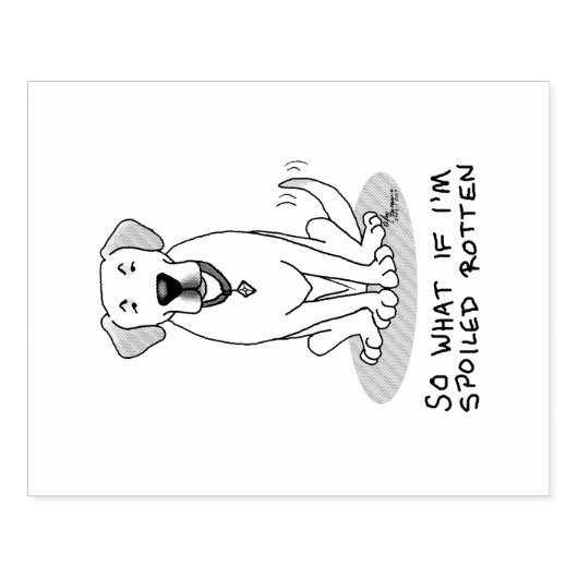 かわいい腐った黄色いラブラドールレトリバードッグ ラバースタンプ (インプリント)