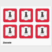 かわいい腐った黒いラブラドールレトリバードッグ スクエアシール (シート)