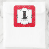 かわいい腐った黒いラブラドールレトリバードッグ スクエアシール (バッグ)