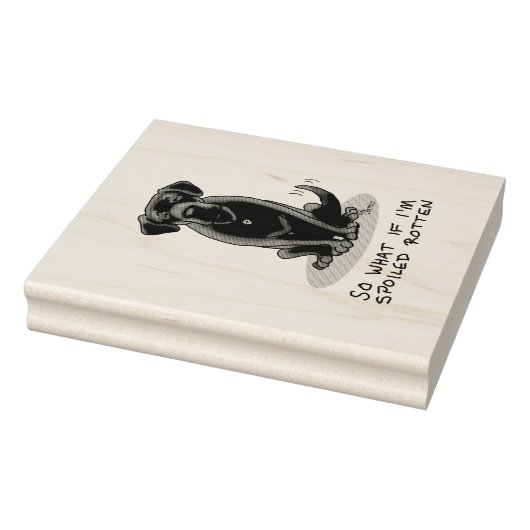 かわいい腐った黒いラブラドールレトリバードッグ ラバースタンプ (スタンプ)