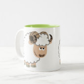 かわいい自信のある漫画のラム ツートーンマグカップ (正面左)