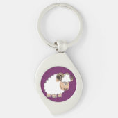 かわいい自信のある漫画ラムメタルキーチェーン キーホルダー (正面)