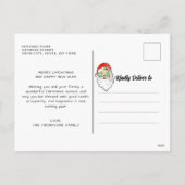 かわいい自分にグルーヴな小さなクリスマスの写真を持っている シーズンポストカード (裏面)