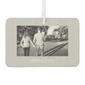 かわいい自分のフォトモノグラムを追加 カーエアーフレッシュナー (裏面)