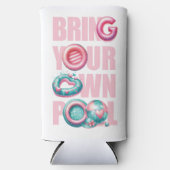 かわいい自分のプールパーティー スリム缶クーラー (正面)