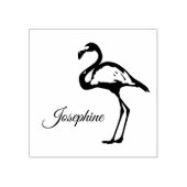 かわいい自分の名前フラミンゴカスタムトロピカル ラバースタンプ (インプリント)