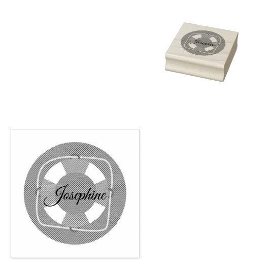 かわいい自分の名前プールパーティーカスタム ラバースタンプ (押印)