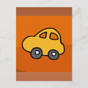 かわいい自動車 ポストカード