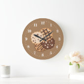 かわいい自家製クッキーのキッチンパン ラージ壁時計 (ホーム)