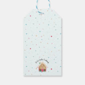 かわいい自家製クリスマスクッキー銀杏パン青 ギフトタグ (裏面)