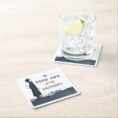 . .かわいい自然の中で楽しむ スクエアペーパーコースター (インサイチュ)