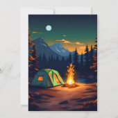 かわいい自然の少年たち ワン ハッピー キャンパー 1歳の誕生日 招待状 (裏面)