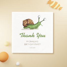 かわいい自然カタツムリ誕生日パーティー スタンダードカクテルナプキン