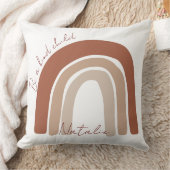 かわいい自然カラーモノグラムパステル茶色子供部屋 クッション (ブランケット)