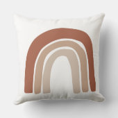 かわいい自然カラーモノグラムパステル茶色子供部屋 クッション (裏面)