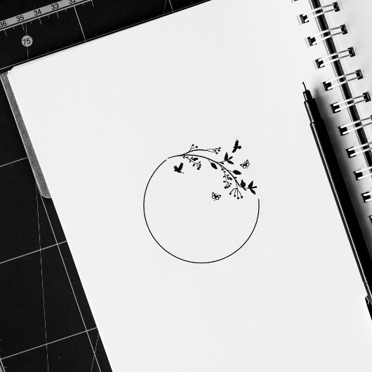 かわいい自然ジャーナル ラバースタンプ