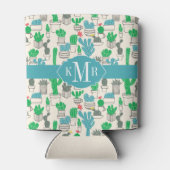 かわいい自然フローラサボテン模様 缶クーラー (裏面)