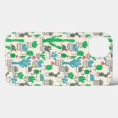 かわいい自然フローラサボテン模様 Case-Mate iPhoneケース (裏面 (横))