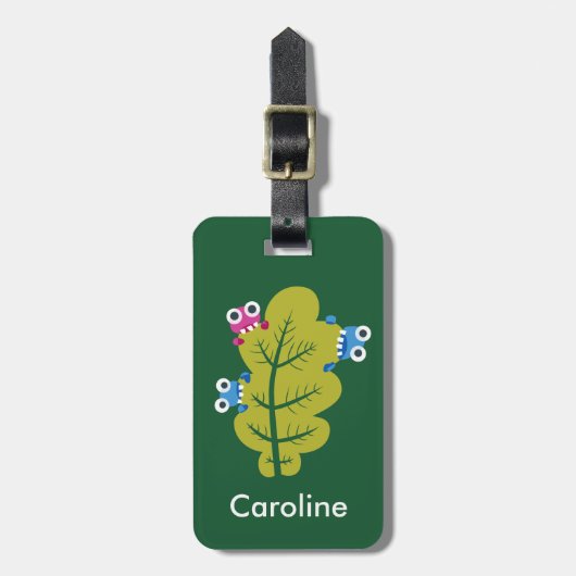 かわいい自然好きの子供たち ラゲッジタグ (正面縦)