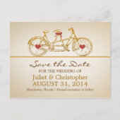 かわいい自転車のポストカードの日付を保存する 案内ポストカード (正面)