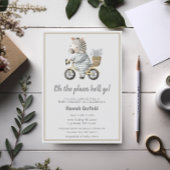 かわいい自転車の場所ベビーシャワーに行く 招待状
