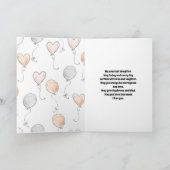 かわいい自転車の花の束ギフトの娘モダン カード (内部)