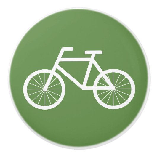 かわいい自転車アイコン陶磁器のドアおよび引出しのノブ セラミックノブ (正面)