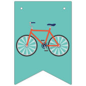 かわいい自転車キッズバイクバースデーパーティーサイクリング バンティングフラッグ (第1の旗)