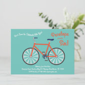 かわいい自転車キッズバイクバースデーパーティーサイクリング 招待状 (スタンド正面)
