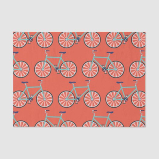かわいい自転車キッズバイクバースデーパーティーサイクリング 薄葉紙 (正面)