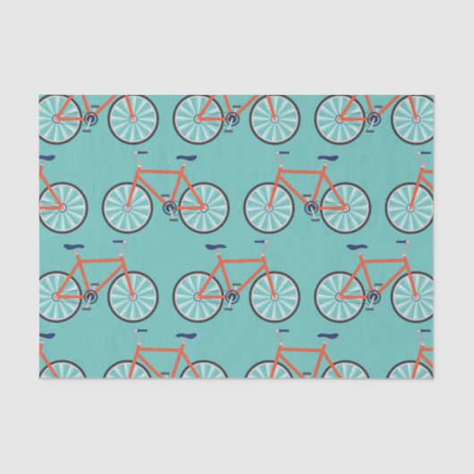かわいい自転車キッズバイクバースデーパーティーサイクリング 薄葉紙 (正面)