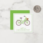 かわいい自転車ギフト囲いカード ノートカード (正面/裏面インサイチュ)
