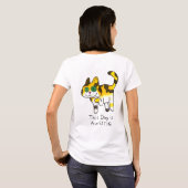 かわいい自閉症の犬のコミック Tシャツ (裏面フル)