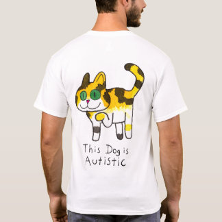 かわいい自閉症の犬のコミック Tシャツ