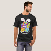 かわいい自閉症イースターうさぎの卵パズル Tシャツ (正面フル)