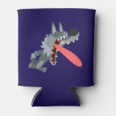 かわいい興奮した漫画ウルフ缶ボトル クール 缶クーラー (正面)