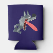 かわいい興奮した漫画ウルフ缶ボトル クール 缶クーラー (裏面)