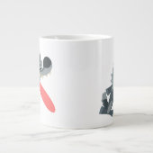 かわいい興奮漫画の狼 ジャンボコーヒーマグカップ (正面)