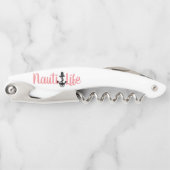 かわいい航海のいかり+ナウティライフレタリング | ソムリエナイフ (正面)