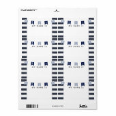 かわいい航海のこんにちは私の名前は名前タグシール ラベル (フルシート)