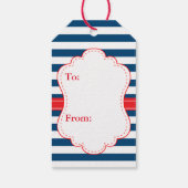 かわいい航海のアリゲーターベイビーシャワーありがとう ギフトタグ (裏面)