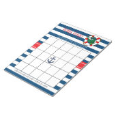 かわいい航海のアリゲーターベイビーシャワービンゴゲーム ノートパッド (アングル)