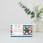 かわいい航海のアリゲーターベビシャワーブックラッフル エンクロージャーカード (スタンド正面)