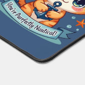 かわいい航海のキャットセーリングいかりパン デスクマット (コーナー)