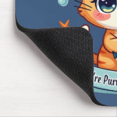 かわいい航海のキャットセーリングいかりパン マウスパッド (コーナー)