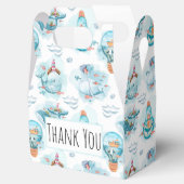 かわいい航海のクジラの水彩模様 フェイバーボックス (オープン)